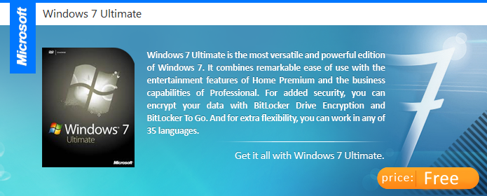 Microsoft Windows 7 Ultimate SP1