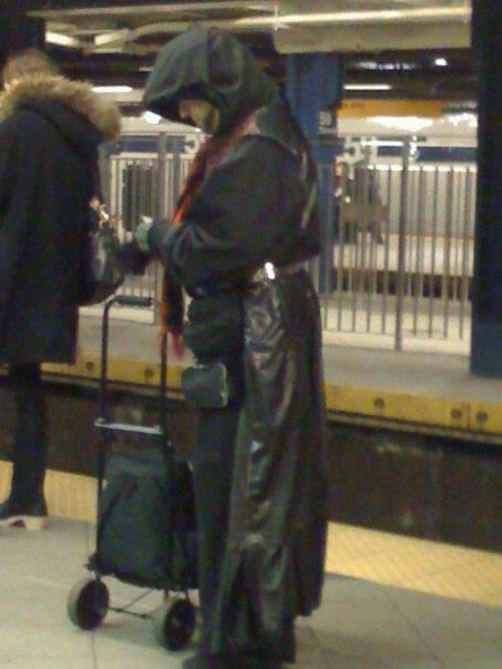Sneaky Warlock headed downtown to meet with the fellowship.  (Submitted by. Warlock Hunter Sir Doug Kreeger)