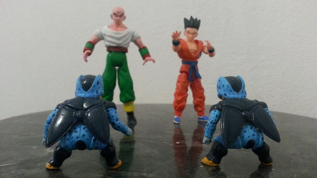 CUSTOM TIEN AND YAMCHA FIGURE VS CELL JRS 2
