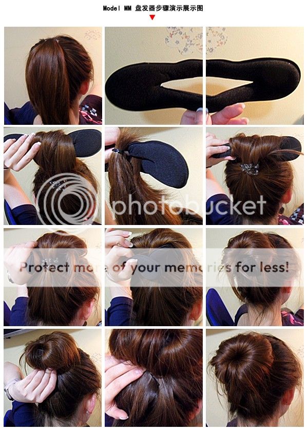new 1pcs womens hair band curler wand donut spponge foam bun