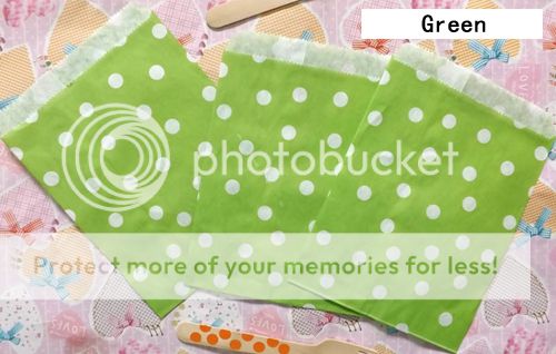 25 Pcs Green Polka Dot Treat Craft Bags Wedding Party Food Safe Favor Paper Bags