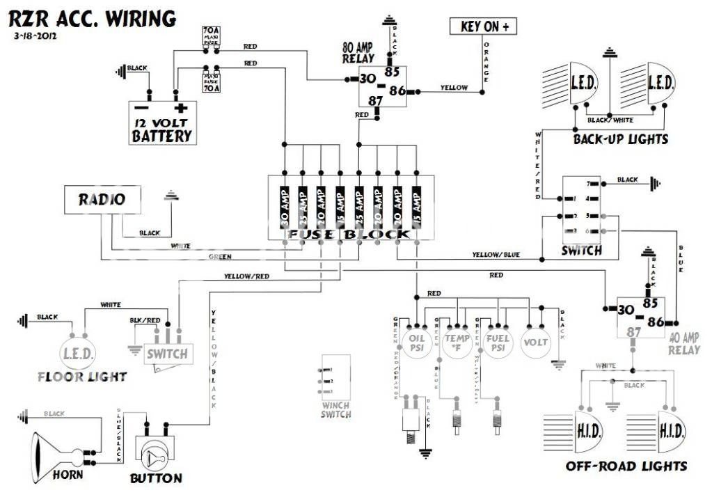 LED Light Bar Power Supply... ?? - Page 2 - Polaris RZR ... yamaha tt600 wiring diagram 