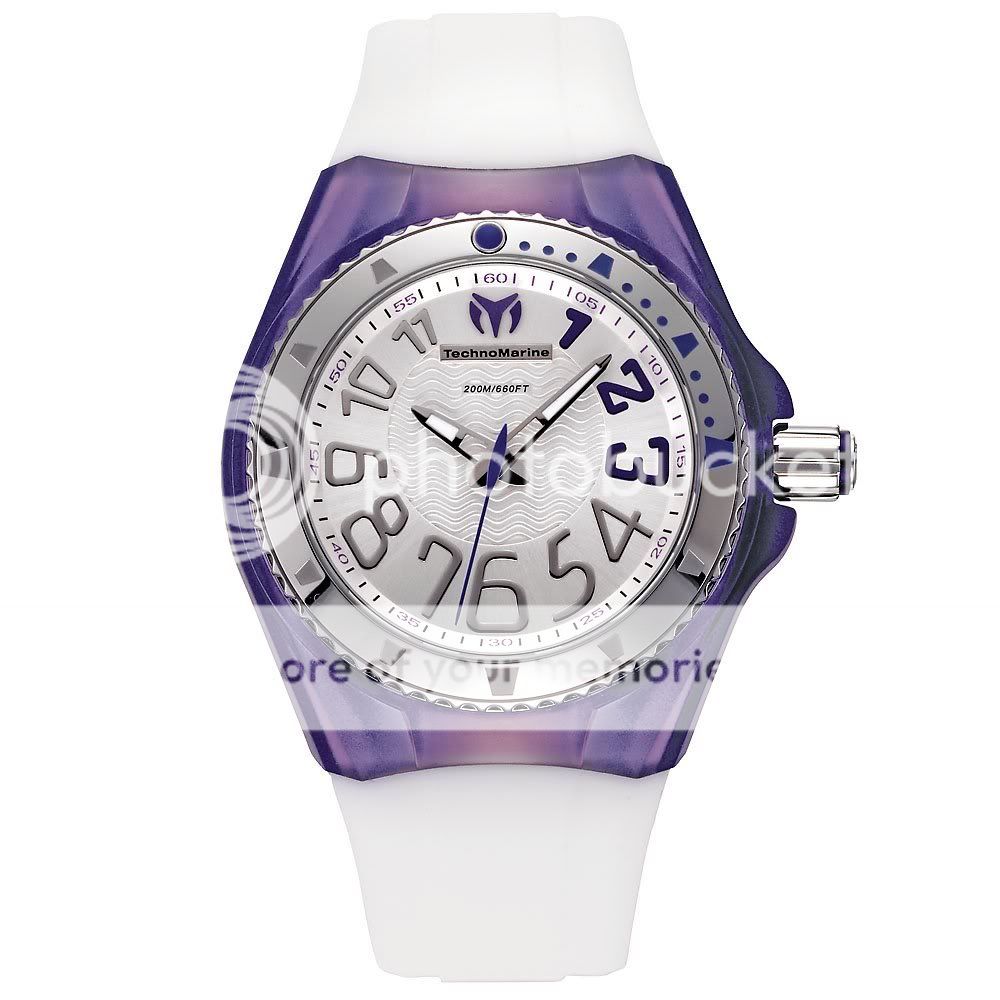   110056 Cruise Original Beach 3 Hands Silver &Purple Dial.NWT  